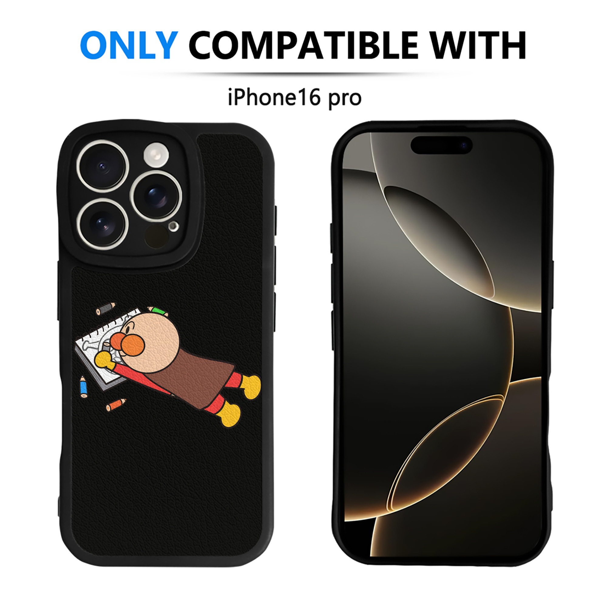 （画像用） アンパンマン Anpanman 【iPhone 16シリーズ対応】シリコンスマホケース（レザー調） 材質：シリコン